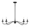 5-Light Chandelier in Matte Black