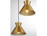 3-Light Multi-Point Chandelier in Natural Brass