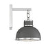 Corning 1-Light Wall Sconce in Gray with Polished Nickel Accents