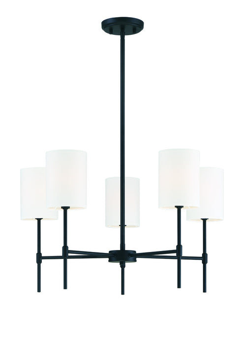 5-Light Chandelier in Bisque White