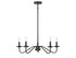 5-Light Chandelier in Natural Brass