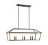Oaklawn 6-Light Linear Chandelier in Whiskey Wood