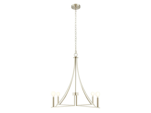 4-Light Chandelier in Brushed Nickel