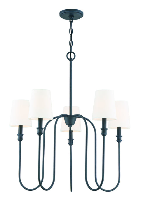 5-Light Chandelier in Aged Iron