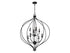 Orchid 8-Light Pendant in Matte Black