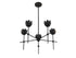 5-Light Chandelier in Matte Black