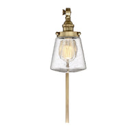 1-Light Adjustable Wall Sconce in Natural Brass