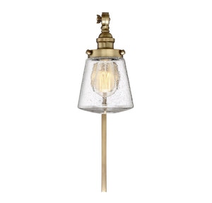 1-Light Adjustable Wall Sconce in Natural Brass