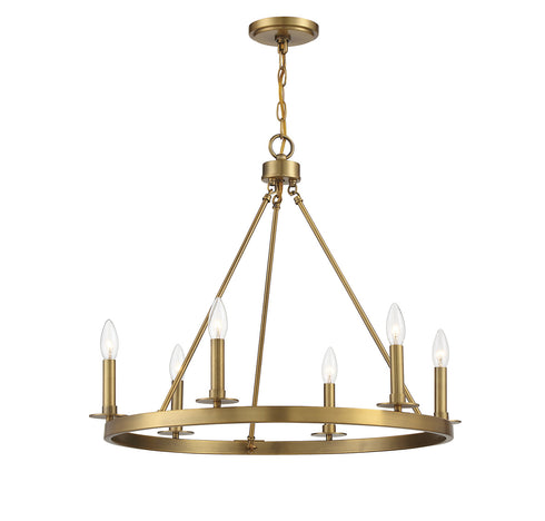 6-Light Chandelier in Matte Black