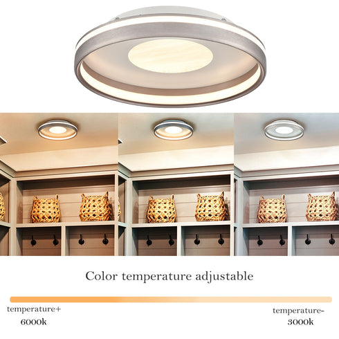 Ancona Modern LED Flush Mount Ceiling Light with Remote Control