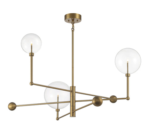 3-Light Chandelier in English Bronze