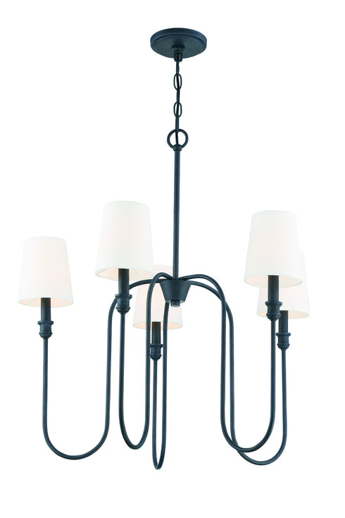 5-Light Chandelier in Aged Iron