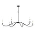 6-Light Chandelier in Matte Black