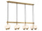 Abella 8-Light Linear Chandelier in Warm Brass