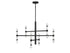 Kingsburg 12-Light Chandelier in Matte Black