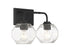 Baldwin 2-Light Bathroom Vanity Light in Satin Nickel