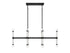 Kingsburg 12-Light Linear Chandelier in Matte Black
