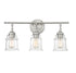 Fuller 3-Light Bathroom Vanity Light in Satin Nickel