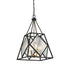 Capella 4-Light Pendant in English Bronze and Warm Brass