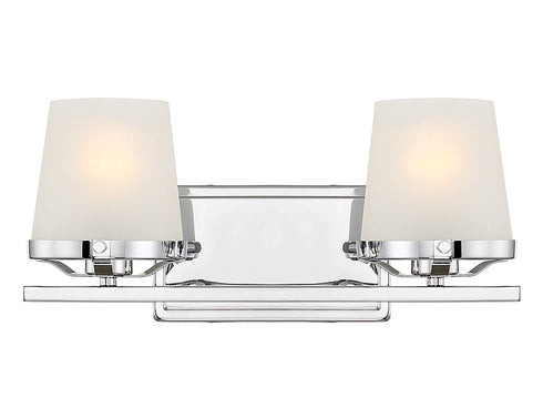 Klein 2-Light Bathroom Vanity Light in Warm Brass