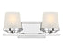 Klein 2-Light Bathroom Vanity Light in Warm Brass