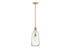 Adair 1-Light Pendant in Polished Nickel