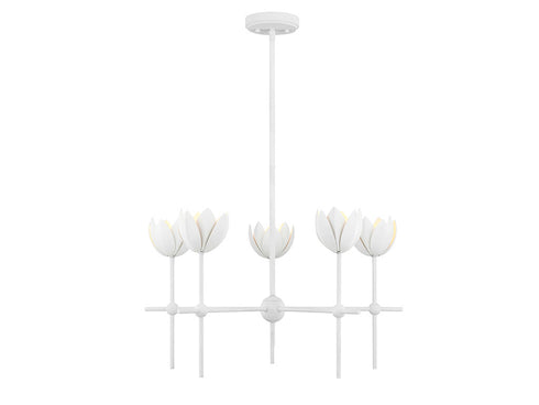 5-Light Chandelier in Matte Black