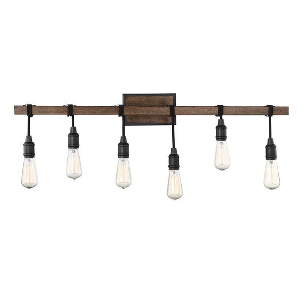 Burgess 6-Light Bathroom Vanity Light in Durango