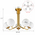 Flavie Mid-Century Modern Semi Flush Mount Globe Ceiling Light