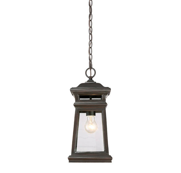 Taylor 1-Light Outdoor Hanging Lantern in English Bronze with Gold