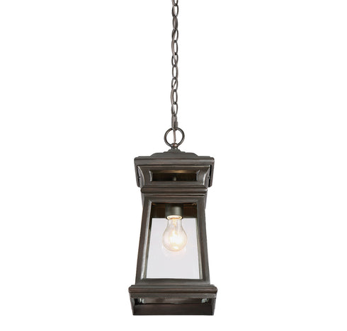 Taylor 1-Light Outdoor Hanging Lantern in English Bronze with Gold