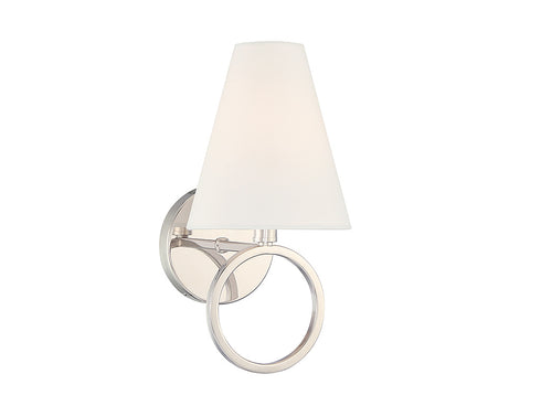Comptom 1-Light Wall Sconce in Polished Nickel