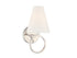 Comptom 1-Light Wall Sconce in Polished Nickel