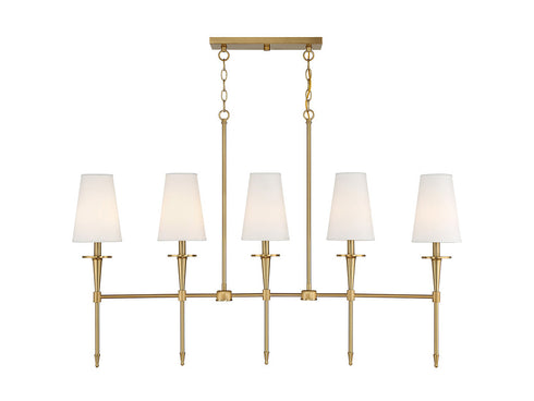 Trundle 5-Light Linear Chandelier in Matte Black
