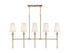 Trundle 5-Light Linear Chandelier in Matte Black