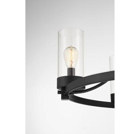 5-Light Chandelier in Matte Black