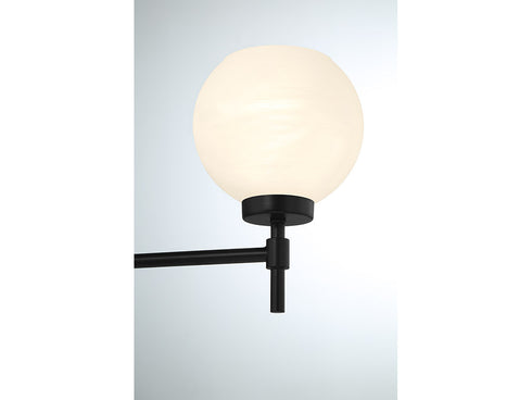 Hannah 3-Light Bathroom Vanity Light in Matte Black