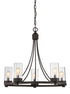 5-Light Chandelier in Matte Black