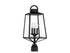 Inglewood 3-Light Outdoor Post Lantern in Black