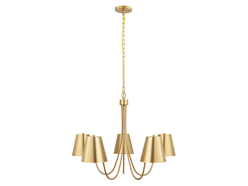 5-Light Chandelier in Matte Black