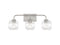 Baldwin 3-Light Bathroom Vanity Light in Satin Nickel
