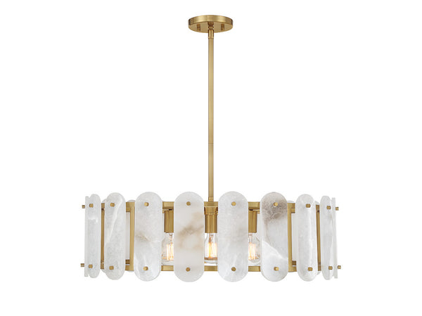 Antolini 5-Light Pendant in Warm Brass