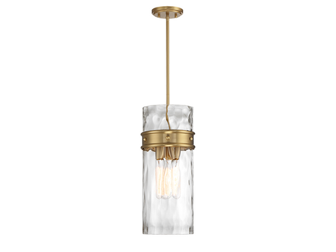 Ashton 3-Light Pendant in Warm Brass