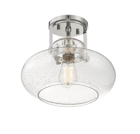 1-Light Ceiling Light in Polished Nickel