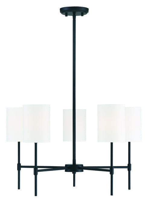 5-Light Chandelier in Bisque White