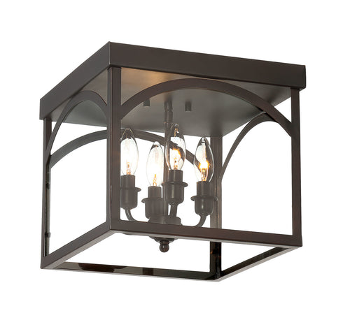 Garrett 4-Light Ceiling Light in English Bronze