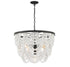 5-Light Chandelier in White with Oil Rubbed Bronze