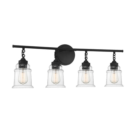 Fuller 4-Light Bathroom Vanity Light in Satin Nickel