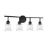 Fuller 4-Light Bathroom Vanity Light in Satin Nickel