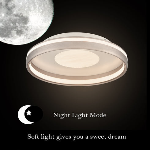 Ancona Modern LED Flush Mount Ceiling Light with Remote Control